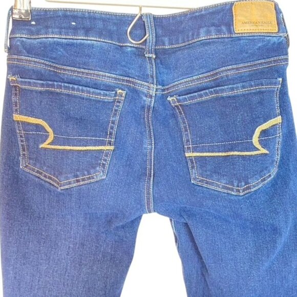 American Eagle Outfitters Womens Blue Denim High-Waisted Jeggings Size 2 Short 4 - Picture 5 of 7